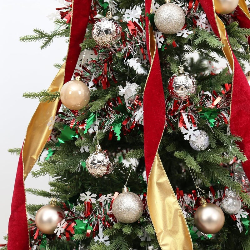 RoseCraft 30PCS Christmas Ball Ornaments, 2.36" Champagne Shatterproof Ornament Set for Christmas Tree Hanging Decorations, for Home Holiday Xmas Party Decor. - Image 3